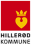 Hillerød kommunes røde logo med guld hjerte og krone